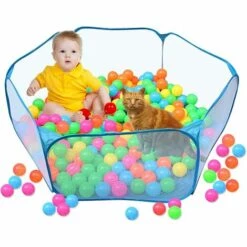 TANABATA Parc à Animaux Pliable Parc à Chiots. Parc Enclos Pour Chien Interieur Extérieur Tente Pour Animaux De Compagnie. Imperméable Et Respirant. Pour Chats Lapins Hamsters Chinchillas Hérisson (Bleu01) -Niche, chenil, enclos et parc pour chien Soldes 2022 51265990 4