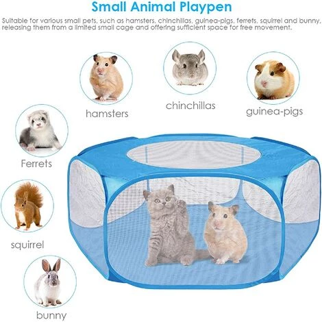 TANABATA Parc à Animaux Pliable Parc à Chiots. Parc Enclos Pour Chien Interieur Extérieur Tente Pour Animaux De Compagnie. Imperméable Et Respirant. Pour Chats Lapins Hamsters Chinchillas Hérisson (Bleu) 2 TANABATA Parc à Animaux Pliable Parc à Chiots. Parc Enclos Pour Chien Interieur Extérieur Tente Pour Animaux De Compagnie. Imperméable Et Respirant. Pour Chats Lapins Hamsters Chinchillas Hérisson (Bleu) – Image 2
