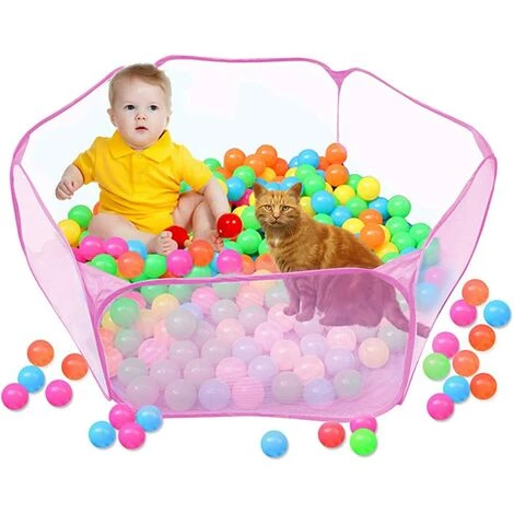 TANABATA Parc à Animaux Pliable Parc à Chiots. Parc Enclos Pour Chien Interieur Extérieur Tente Pour Animaux De Compagnie. Imperméable Et Respirant. Pour Chats Lapins Hamsters Chinchillas Hérisson (Rose) 4 TANABATA Parc à Animaux Pliable Parc à Chiots. Parc Enclos Pour Chien Interieur Extérieur Tente Pour Animaux De Compagnie. Imperméable Et Respirant. Pour Chats Lapins Hamsters Chinchillas Hérisson (Rose) – Image 4