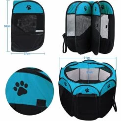 TANABATA Parc Portable Pliable En Maille Pour Animal Domestique 8 Panneaux -Niche, chenil, enclos et parc pour chien Soldes 2022 51266038 5