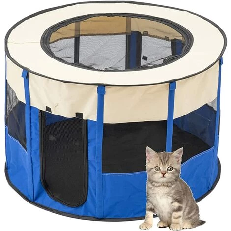 TANABATA Clôture Ronde Intérieure/extérieure Pour Parc Animalier Portable Pliable (Blue-s) 1 TANABATA Clôture Ronde Intérieure/extérieure Pour Parc Animalier Portable Pliable (Blue-s)