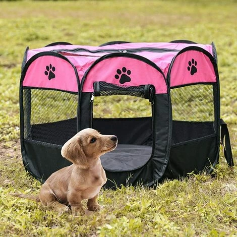 TANABATA Parc Pour Chien Pour Animaux De Compagnie - Tente Pliante Pour Animaux De Compagnie Tissu Oxford Portable Étanche Résistant Aux Rayures Octogonal Couverture D'ombre Amovible Petits Chiots/Chats 1 TANABATA Parc Pour Chien Pour Animaux De Compagnie - Tente Pliante Pour Animaux De Compagnie Tissu Oxford Portable Étanche Résistant Aux Rayures Octogonal Couverture D'ombre Amovible Petits Chiots/Chats