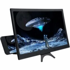 LIFCAUSAL Loupe D'écran De Téléphone 12 Pouces Amplificateur D'écran Incurvé 3D Pour Téléphone Portable Agrandisseur D'écran Pliable Support De Smartphone Pour Bureau à Domicile Enfants Personnes Agées -Niche, chenil, enclos et parc pour chien Soldes 2022 51373412 4