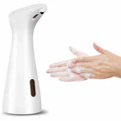 LIFCAUSAL Distributeur Automatique De Savon En Mousse 200 Ml Capteur De Mouvement Infrarouge Distributeur De Savon Liquide Nettoyant Pour Les Mains Salle De Bain Pour Cuisine Salle De Bain Salle De Bain Hôtel -Niche, chenil, enclos et parc pour chien Soldes 2022 51373422 5