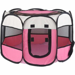 ZHUOXUAN Clôture Amovible Pour Animaux Ronde à Huit Pans Orange-orange