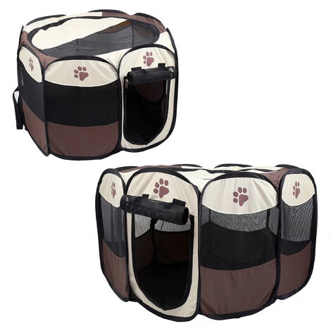 HALOYO Enclos Pliable Pour Chient Parc à Chiots Chiens,46''Enclos Pliable Pour Animaux 4 HALOYO Enclos Pliable Pour Chient Parc à Chiots Chiens,46''Enclos Pliable Pour Animaux – Image 4