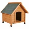 Niche En Bois Cottage. M-L, 83 × 87 × 101 Cm, Pour Chiens Type Border Collie - Animallparadise - Marron
