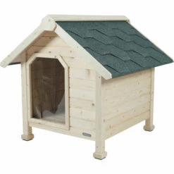 Niche En Bois Chalet, Taille Small Dimension Ext 73 X 77 X 72 Cm De Hauteur Niche Chien - Animallparadise - Marron