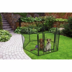 Enclos Zecta 150 X 140 X 80 Cm Parc Pour Chien Couleur Noir - Flamingo Pet Products - Noir -Niche, chenil, enclos et parc pour chien Soldes 2022 51741613 3