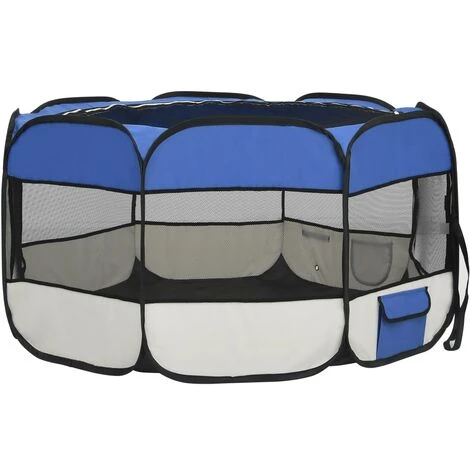 YOUTHUP Parc Pliable Pour Chien Avec Sac De Transport Bleu 125x125x61cm - Bleu 5 YOUTHUP Parc Pliable Pour Chien Avec Sac De Transport Bleu 125x125x61cm - Bleu – Image 5