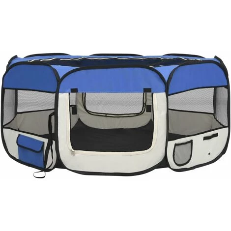 YOUTHUP Parc Pliable Pour Chien Avec Sac De Transport Bleu 145x145x61cm - Bleu 2 YOUTHUP Parc Pliable Pour Chien Avec Sac De Transport Bleu 145x145x61cm - Bleu – Image 2