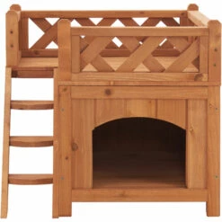 Maison Pour Chat Pürstein à Deux Niveaux En Sapin 45,7 X 50,8 X 50,3 Cm [en.casa] -Niche, chenil, enclos et parc pour chien Soldes 2022 51903981 4