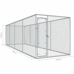 Topdeal Chenil D'extérieur Pour Chiens 760x192x185 Cm 9 Topdeal Chenil D'extérieur Pour Chiens 760x192x185 Cm -Niche, chenil, enclos et parc pour chien Soldes 2022 52082670 5