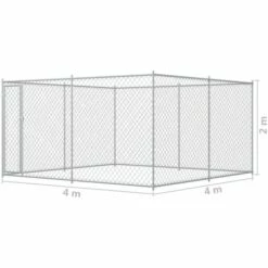 Topdeal Chenil Extérieur Pour Chiens 383x383x185 Cm -Niche, chenil, enclos et parc pour chien Soldes 2022 52082677 5