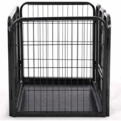 Topdeal Parc Pour Chiots Acier 91,5x59x61 Cm -Niche, chenil, enclos et parc pour chien Soldes 2022 52082978 3