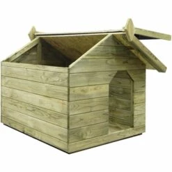 Topdeal Niche De Jardin Avec Toit Ouvrant En Bois De Pin Imprégné -Niche, chenil, enclos et parc pour chien Soldes 2022 52091341 5