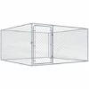 Topdeal Chenil Extérieur Pour Chiens Acier Galvanisé 2x2x1 M