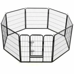 Topdeal Parc Pour Chiens 8 Panneaux Acier 80 X 80 Cm Noir VDFF07128_FR 9 Topdeal Parc Pour Chiens 8 Panneaux Acier 80 X 80 Cm Noir VDFF07128_FR -Niche, chenil, enclos et parc pour chien Soldes 2022 52094243 5
