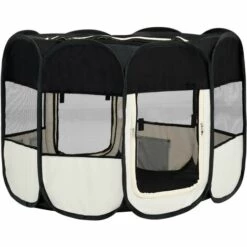 Topdeal Parc Pour Chiens Pliable Avec Sac De Transport Noir 90x90x58 Cm FF171005_FR -Niche, chenil, enclos et parc pour chien Soldes 2022 52094337 5