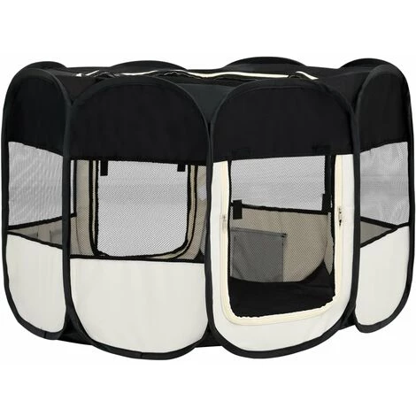 Topdeal Parc Pliable Pour Chien Avec Sac De Transport Noir 110x110x58cm FF171006_FR 5 Topdeal Parc Pliable Pour Chien Avec Sac De Transport Noir 110x110x58cm FF171006_FR – Image 5