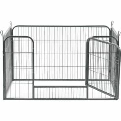 HELLOSHOP26 Enclos Parc Pour Animaux De Compagnie Chiot Lapin Avec 4 Panneaux Et Porte Intérieur Extérieur Avec Double Verrouillage 125 X 85 X 70 Cm Acier Argenté - Argenté 8 HELLOSHOP26 Enclos Parc Pour Animaux De Compagnie Chiot Lapin Avec 4 Panneaux Et Porte Intérieur Extérieur Avec Double Verrouillage 125 X 85 X 70 Cm Acier Argenté - Argenté -Niche, chenil, enclos et parc pour chien Soldes 2022 52103560 4
