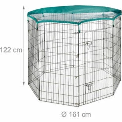 Relaxdays Enclos, Pliable, Avec Couvercle, Lapins, Cochons D’inde, Intérieur Et Extérieur, élevage, XXL, Noir -Niche, chenil, enclos et parc pour chien Soldes 2022 52204153 5