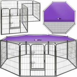 LovPet® Parc Pour Chiots Enclos Parc Pour Chiots Parc Pour Chiens Parc Pour Animaux Chiens, Avec Porte Et Parc Résistant Aux Intempéries Pour Chien, Chat, Chiot, Lapin, Cochon D'Inde, XXL (mit Schutzplane) (de)