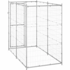 LITZEE Chenil Extérieur Pour Chiens Acier Galvanisé 110x220x180 Cm # 8 LITZEE Chenil Extérieur Pour Chiens Acier Galvanisé 110x220x180 Cm # -Niche, chenil, enclos et parc pour chien Soldes 2022 53658943 4