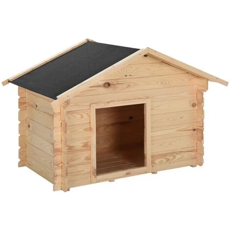LITZEE Niche Pour Chiens 125x80x100 Cm Bois De Pin Massif 14 Mm # 1 LITZEE Niche Pour Chiens 125x80x100 Cm Bois De Pin Massif 14 Mm #