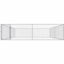 LITZEE Chenil Extérieur Pour Chiens Acier Galvanisé 4x4x1 M # 7 LITZEE Chenil Extérieur Pour Chiens Acier Galvanisé 4x4x1 M # -Niche, chenil, enclos et parc pour chien Soldes 2022 53659372 3