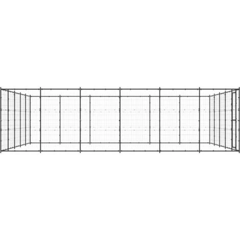 HELLOSHOP26 Chenil Extérieur Cage Enclos Parc Animaux Chien D'extérieur Pour Chiens Acier 36,3 M² 4 HELLOSHOP26 Chenil Extérieur Cage Enclos Parc Animaux Chien D'extérieur Pour Chiens Acier 36,3 M² – Image 4