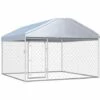 HELLOSHOP26 Chenil Extérieur Cage Enclos Parc Animaux Chien Extérieur Avec Toit Pour Chiens 200 X 200 X 135 Cm