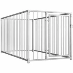 HELLOSHOP26 Chenil Extérieur Cage Enclos Parc Animaux Chien D'extérieur Pour Chiens 100 Cm