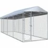 HELLOSHOP26 Chenil Extérieur Cage Enclos Parc Animaux Chien Extérieur Avec Toit Pour Chiens 760 X 190 X 225 Cm