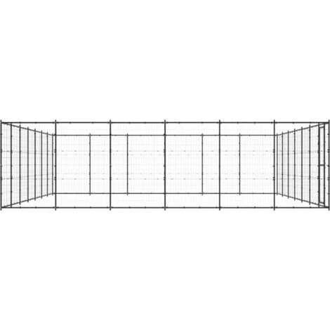 HELLOSHOP26 Chenil Extérieur Cage Enclos Parc Animaux Chien D'extérieur Pour Chiens Acier 50,82 M² 4 HELLOSHOP26 Chenil Extérieur Cage Enclos Parc Animaux Chien D'extérieur Pour Chiens Acier 50,82 M² – Image 4