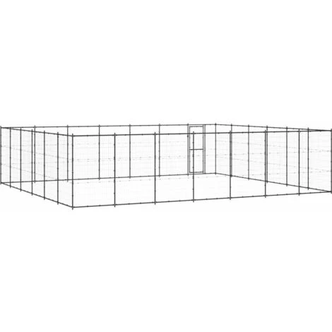 HELLOSHOP26 Chenil Extérieur Cage Enclos Parc Animaux Chien D'extérieur Pour Chiens Acier 50,82 M² 5 HELLOSHOP26 Chenil Extérieur Cage Enclos Parc Animaux Chien D'extérieur Pour Chiens Acier 50,82 M² – Image 5