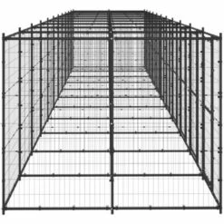 HELLOSHOP26 Chenil Extérieur Cage Enclos Parc Animaux Chien D'extérieur Pour Chiens Acier 26,62 M² -Niche, chenil, enclos et parc pour chien Soldes 2022 53834404 4