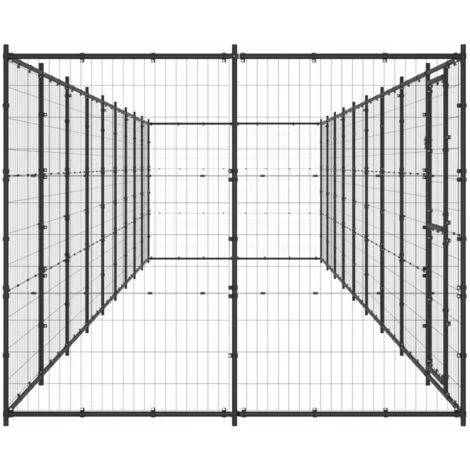 HELLOSHOP26 Chenil Extérieur Cage Enclos Parc Animaux Chien D'extérieur Pour Chiens Acier 21,78 M² 4 HELLOSHOP26 Chenil Extérieur Cage Enclos Parc Animaux Chien D'extérieur Pour Chiens Acier 21,78 M² – Image 4