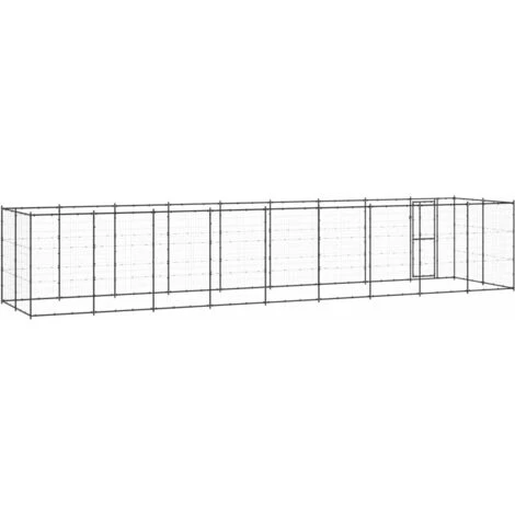 HELLOSHOP26 Chenil Extérieur Cage Enclos Parc Animaux Chien D'extérieur Pour Chiens Acier 21,78 M² 5 HELLOSHOP26 Chenil Extérieur Cage Enclos Parc Animaux Chien D'extérieur Pour Chiens Acier 21,78 M² – Image 5