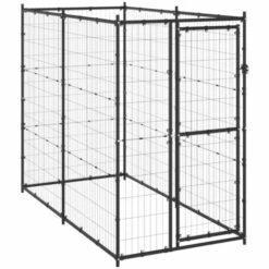 HELLOSHOP26 Chenil Extérieur Cage Enclos Parc Animaux Chien D'extérieur Pour Chiens Acier 110 X 220 X 180 Cm