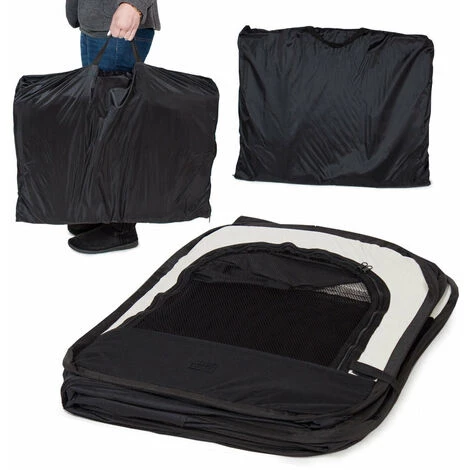 HELLOSHOP26 Parc à Chiots Chiens Enclos Pour Animaux Pliable Noir 125 X 125 X 64 Cm - Noir 2 HELLOSHOP26 Parc à Chiots Chiens Enclos Pour Animaux Pliable Noir 125 X 125 X 64 Cm - Noir – Image 2