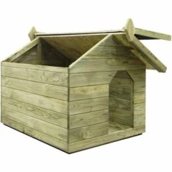 HELLOSHOP26 Niche De Jardin Avec Toit Ouvrant 85 X 103 X 77 Cm En Bois De Pin Imprégné - Bois -Niche, chenil, enclos et parc pour chien Soldes 2022 54020848 5