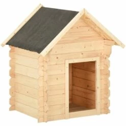 HELLOSHOP26 Niche Pour Chien 125 X 80 X 100 Cm Bois De Pin Massif 14 Mm - Bois