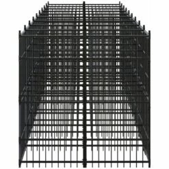 VidaXL Chenil D'extérieur Pour Chiens Acier 16,59 M² - Noir -Niche, chenil, enclos et parc pour chien Soldes 2022 54141494 3