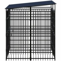 VidaXL Chenil D'extérieur Avec Toit Pour Chiens Acier 3,69 M² - Noir 7 VidaXL Chenil D'extérieur Avec Toit Pour Chiens Acier 3,69 M² - Noir -Niche, chenil, enclos et parc pour chien Soldes 2022 54141497 3