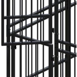 VidaXL Chenil D'extérieur Pour Chiens Acier 9,22 M² - Noir 9 VidaXL Chenil D'extérieur Pour Chiens Acier 9,22 M² - Noir -Niche, chenil, enclos et parc pour chien Soldes 2022 54141509 5