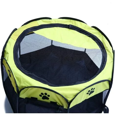 ECHOO Parc Pour Chien Pour Animaux De Compagnie - Tente Pliante Pour Animaux De Compagnie Tissu Oxford Portable Étanche Résistant Aux Rayures Octogonal Couverture D'ombre Amovible Petits Chiots/Chats,Jaune 1 ECHOO Parc Pour Chien Pour Animaux De Compagnie - Tente Pliante Pour Animaux De Compagnie Tissu Oxford Portable Étanche Résistant Aux Rayures Octogonal Couverture D'ombre Amovible Petits Chiots/Chats,Jaune