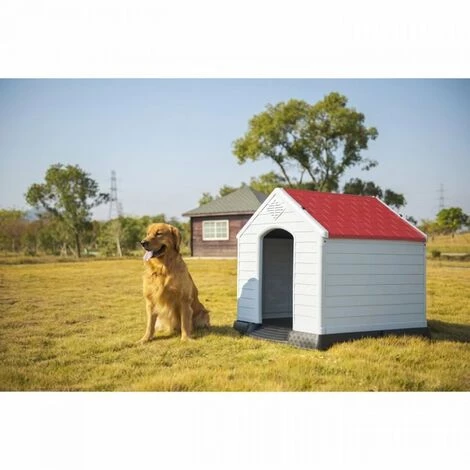 NOBEX Niche En Plastique OLAF - 73.6 X 66.5 X 69.5cm -Toit Rouge 1 NOBEX Niche En Plastique OLAF - 73.6 X 66.5 X 69.5cm -Toit Rouge