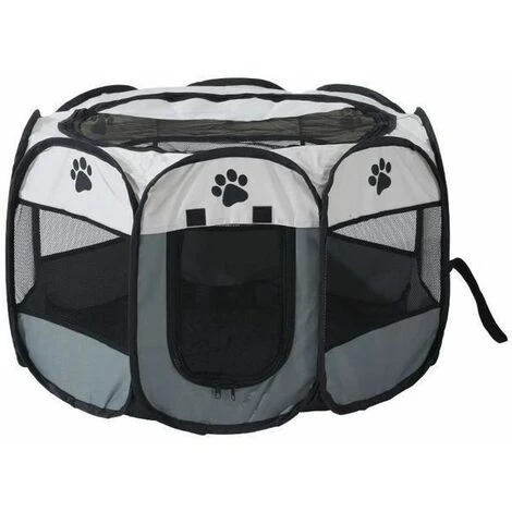 Clôture Pour Chien Couleur De Gris 72x45cm FUIENKO 1 Clôture Pour Chien Couleur De Gris 72x45cm FUIENKO