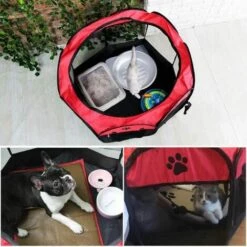 Clôture Octogonale Pet 73CM Couleur De Rouge FUIENKO -Niche, chenil, enclos et parc pour chien Soldes 2022 54327911 4